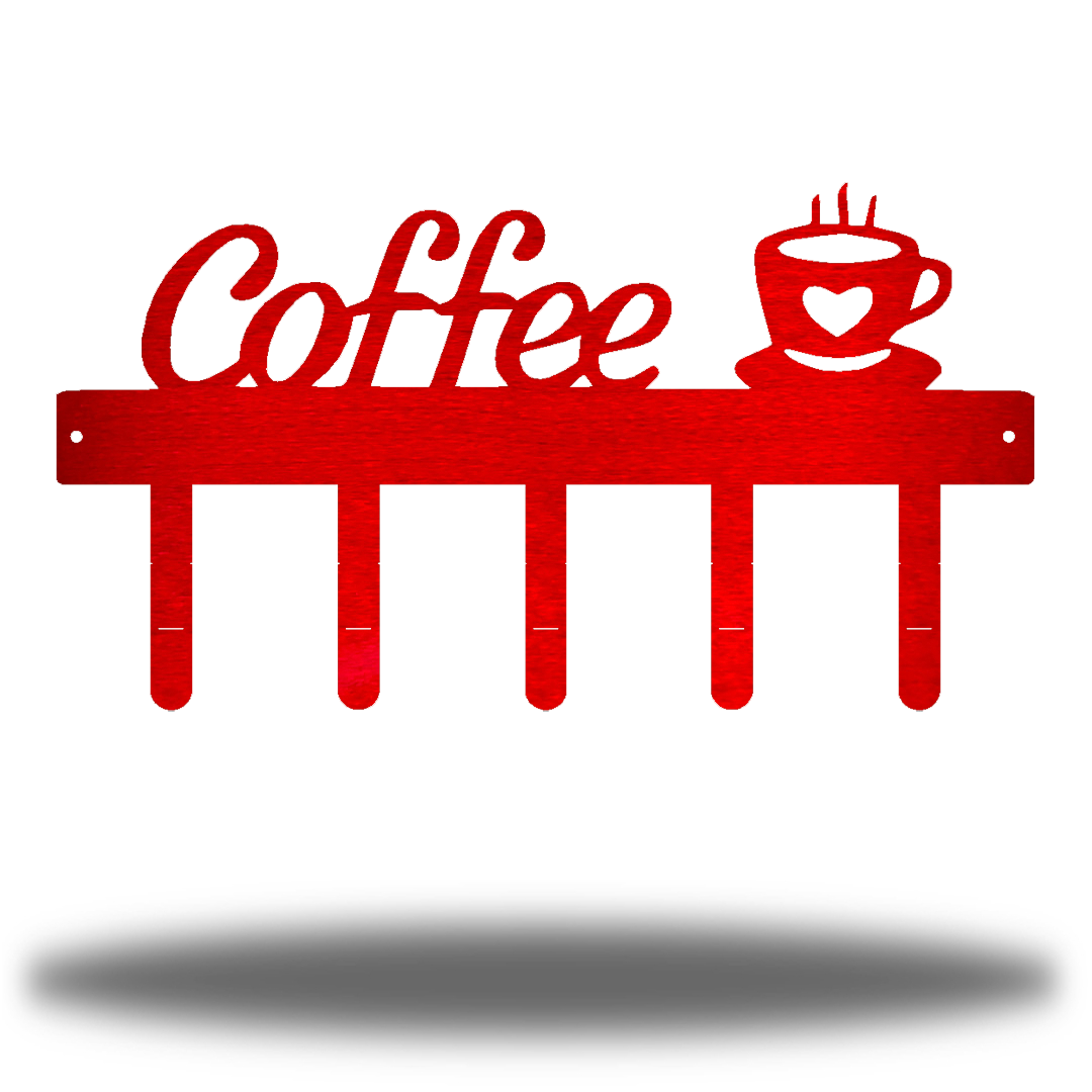 Riverside Designs-Coffee Cup Hanging Rack-Metal Wall Art Décor