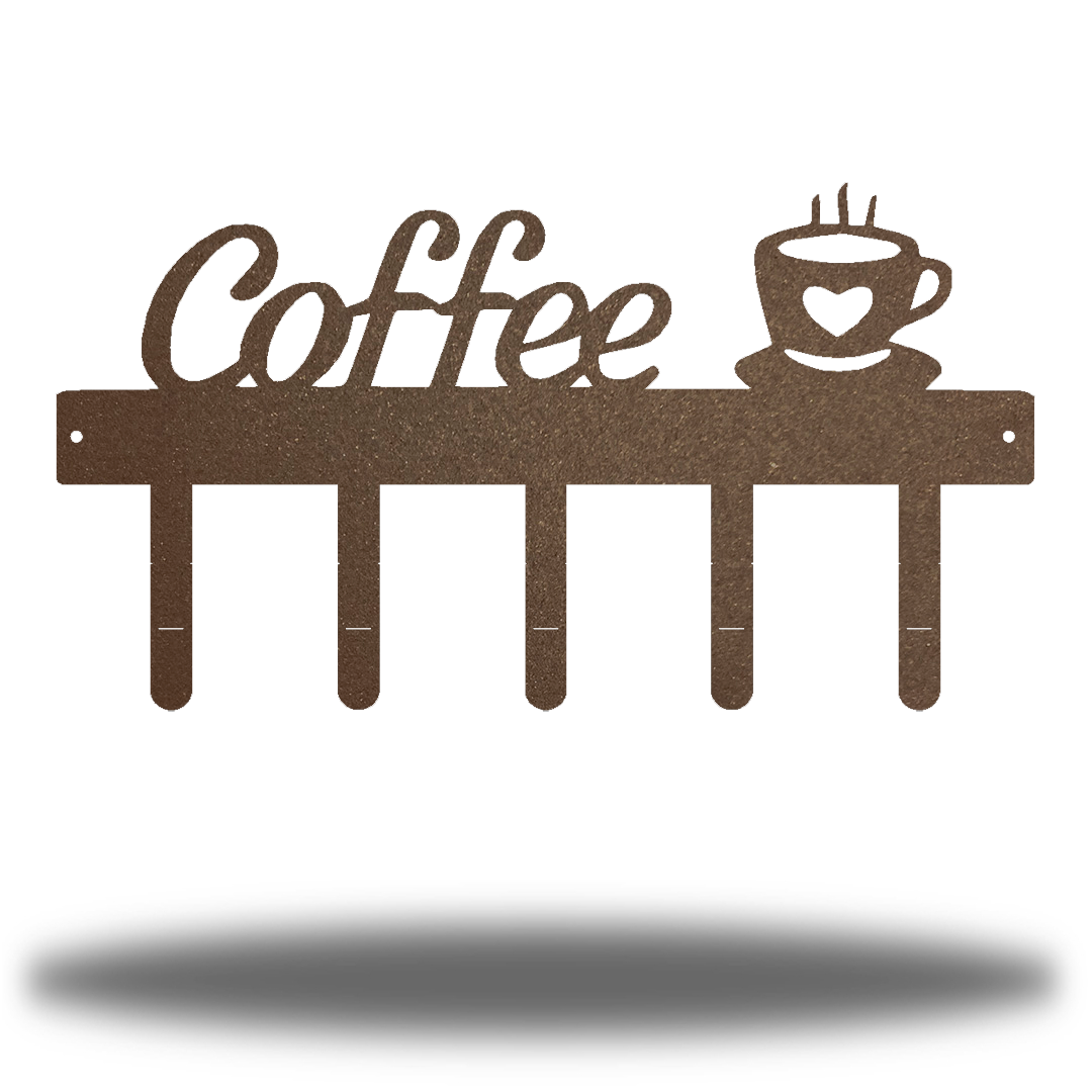 Riverside Designs-Coffee Cup Hanging Rack-Metal Wall Art Décor