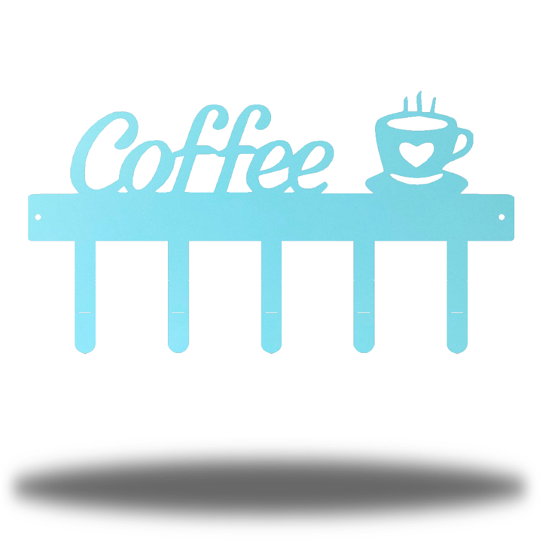 Riverside Designs-Coffee Cup Hanging Rack-Metal Wall Art Décor