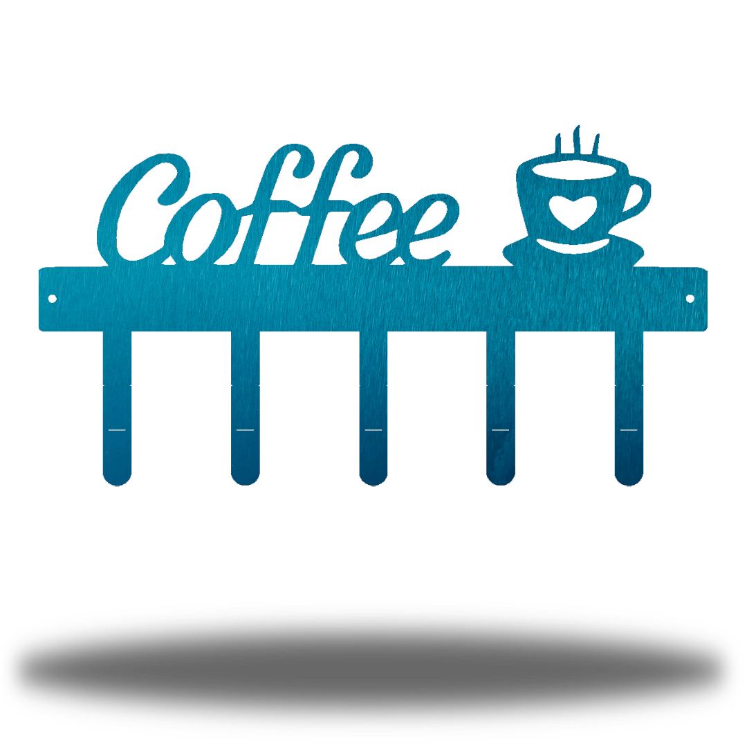 Riverside Designs-Coffee Cup Hanging Rack-Metal Wall Art Décor