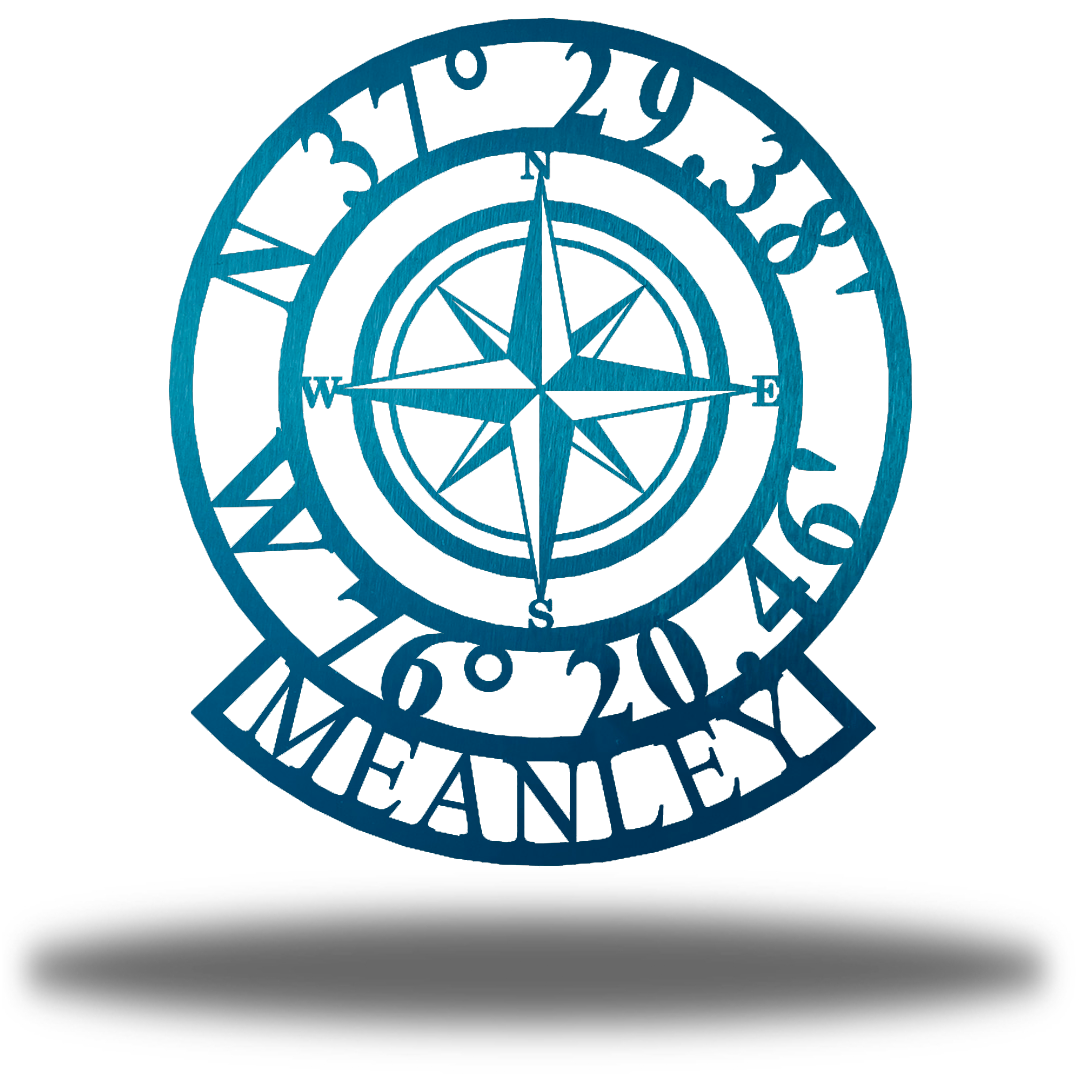 Riverside Designs-Compass Name Monogram-Metal Wall Art Décor