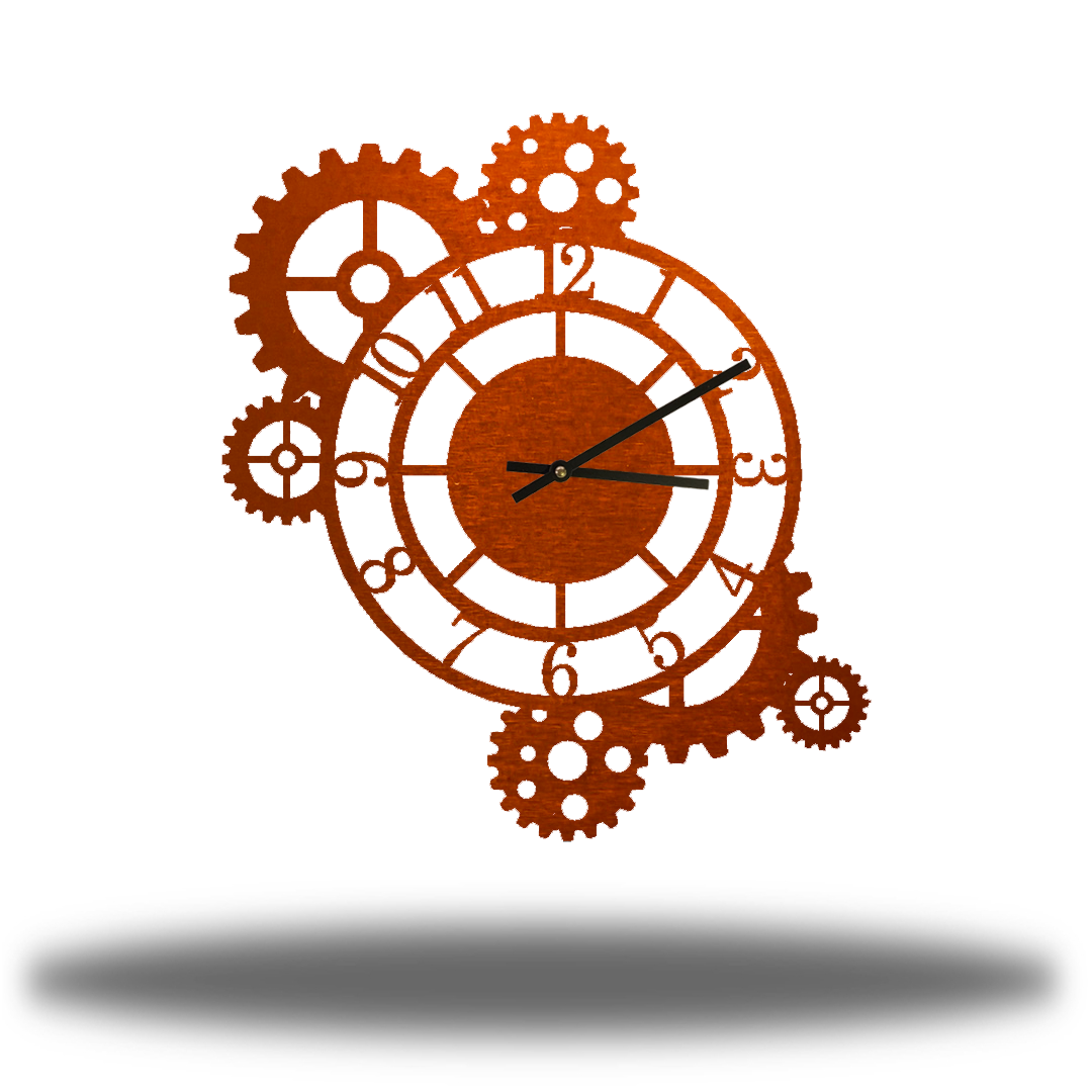 Riverside Designs-Gears Clock-Metal Wall Art Décor