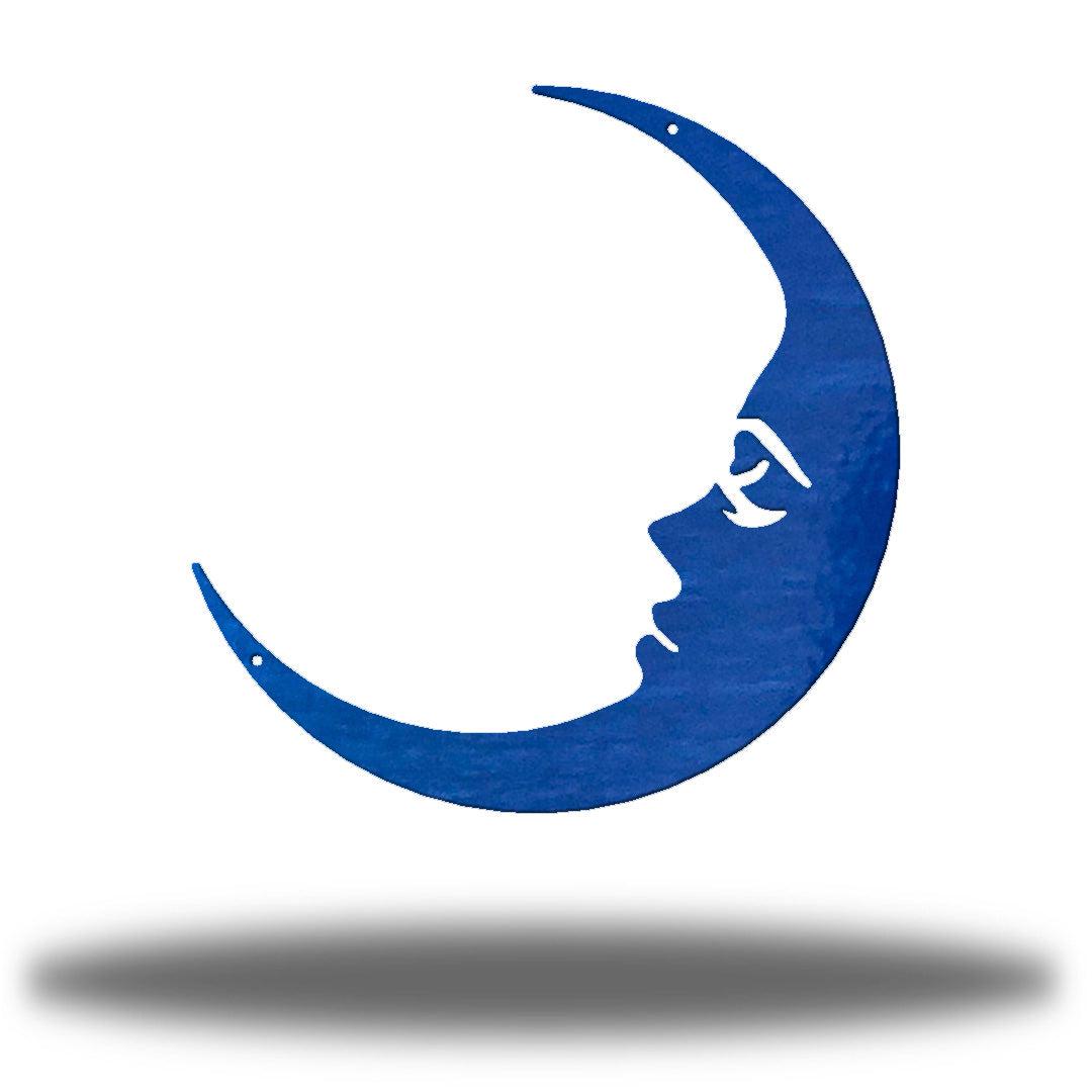 Riverside Designs-Crescent Moon Face-Metal Wall Art Décor