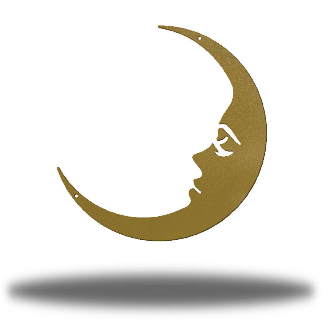 Riverside Designs-Crescent Moon Face-Metal Wall Art Décor