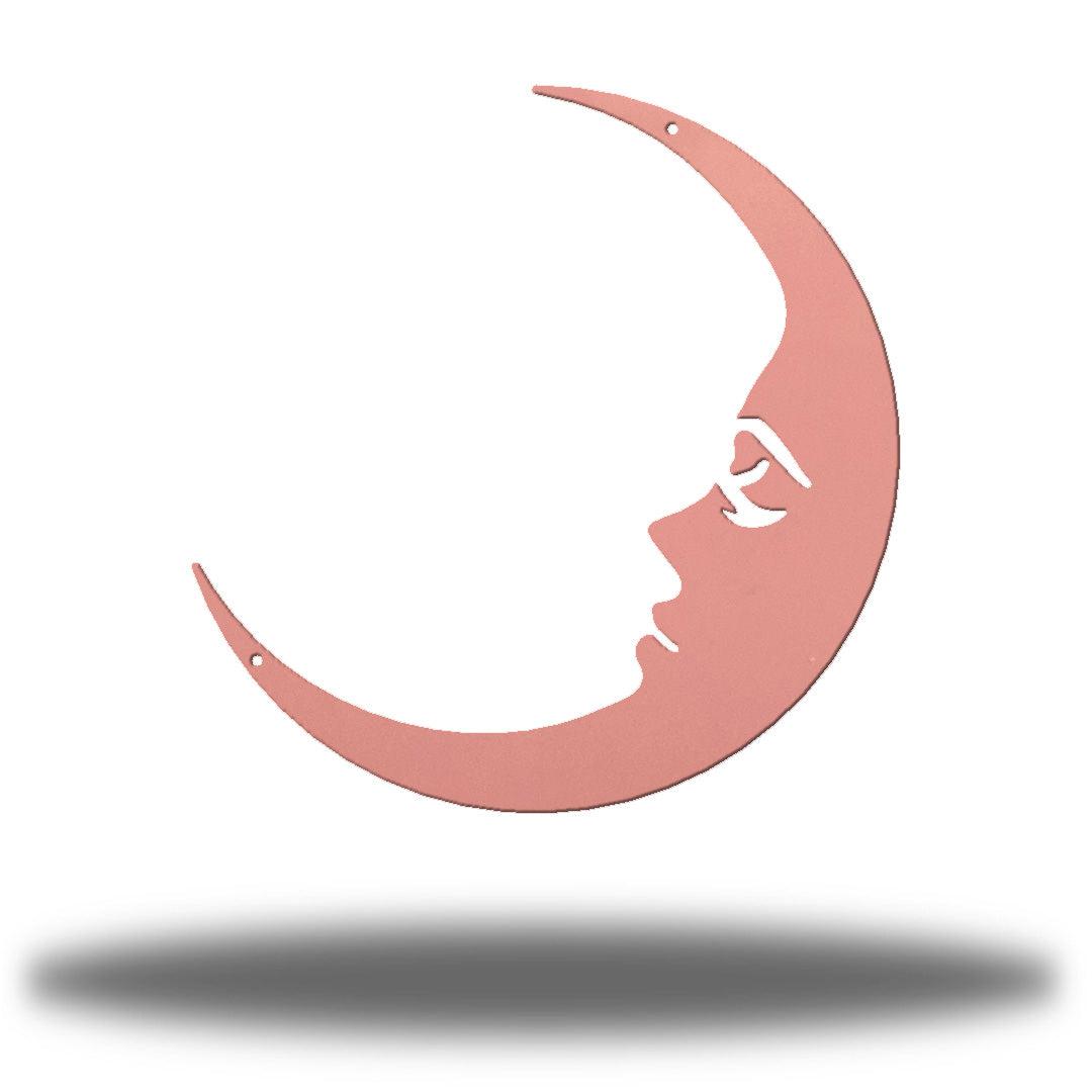 Riverside Designs-Crescent Moon Face-Metal Wall Art Décor