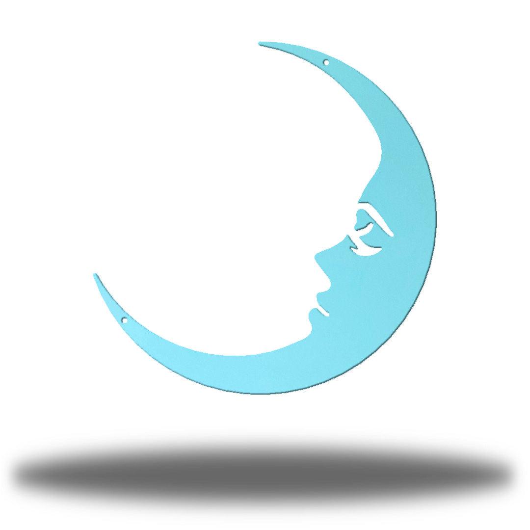 Riverside Designs-Crescent Moon Face-Metal Wall Art Décor