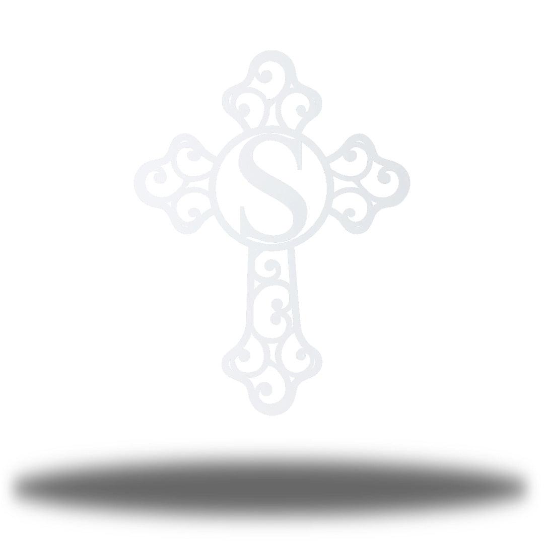 Riverside Designs-Cross Initial Monogram-Metal Wall Art Décor