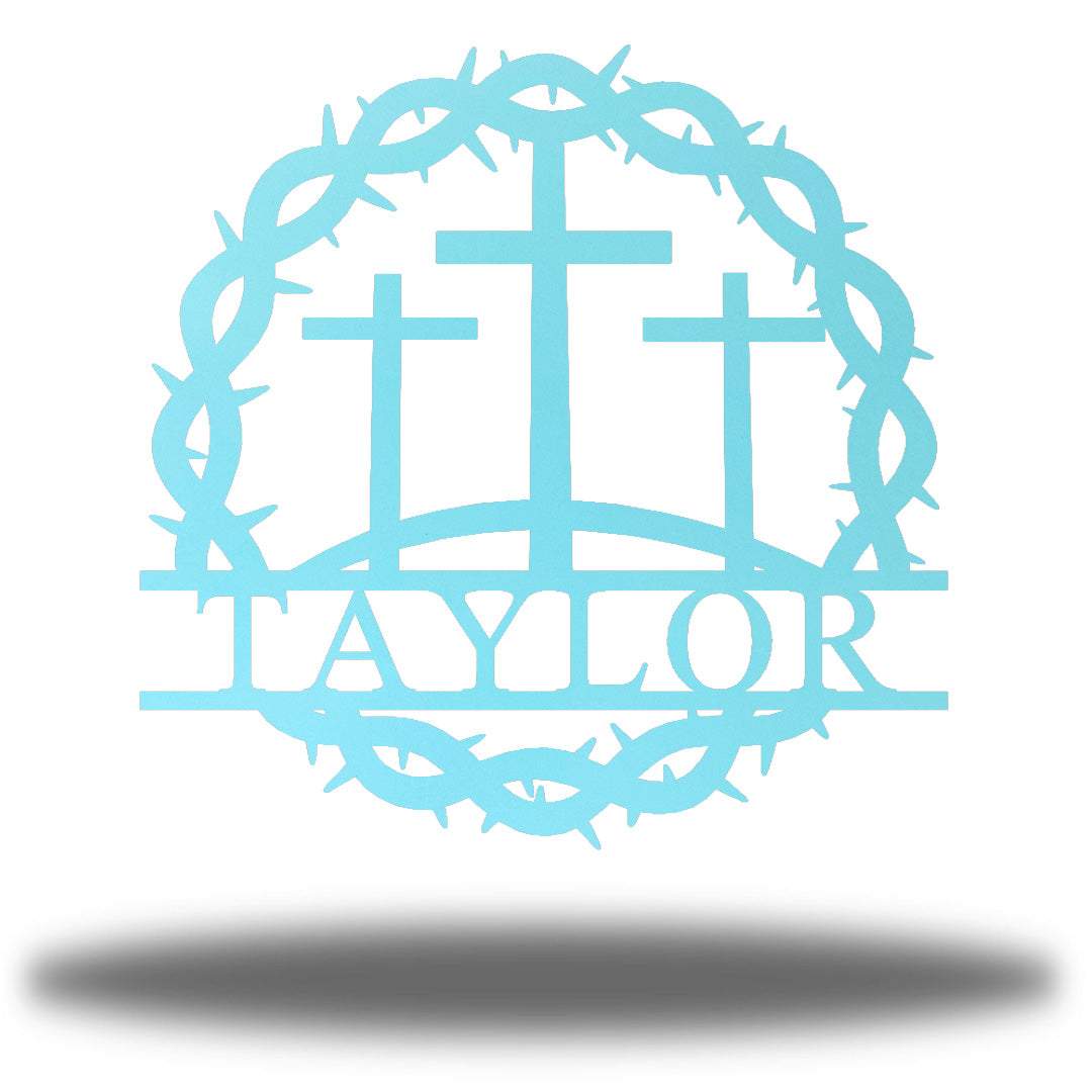 Riverside Designs-Crown of Thorns Monogram-Metal Wall Art Décor