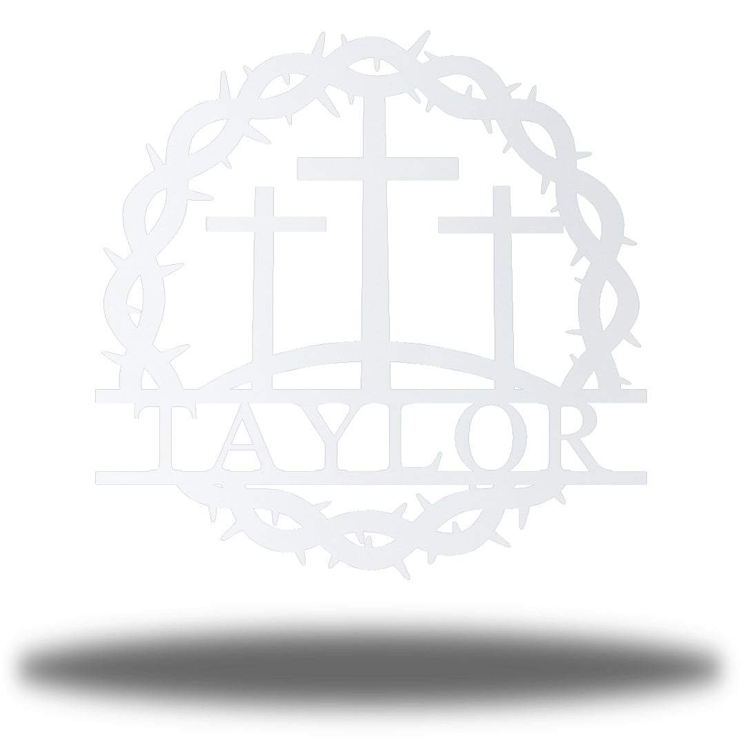 Riverside Designs-Crown of Thorns Monogram-Metal Wall Art Décor