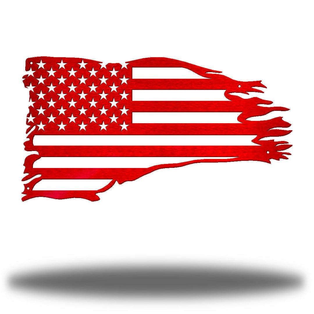 Riverside Designs-Distressed American Flag-Metal Wall Art Décor
