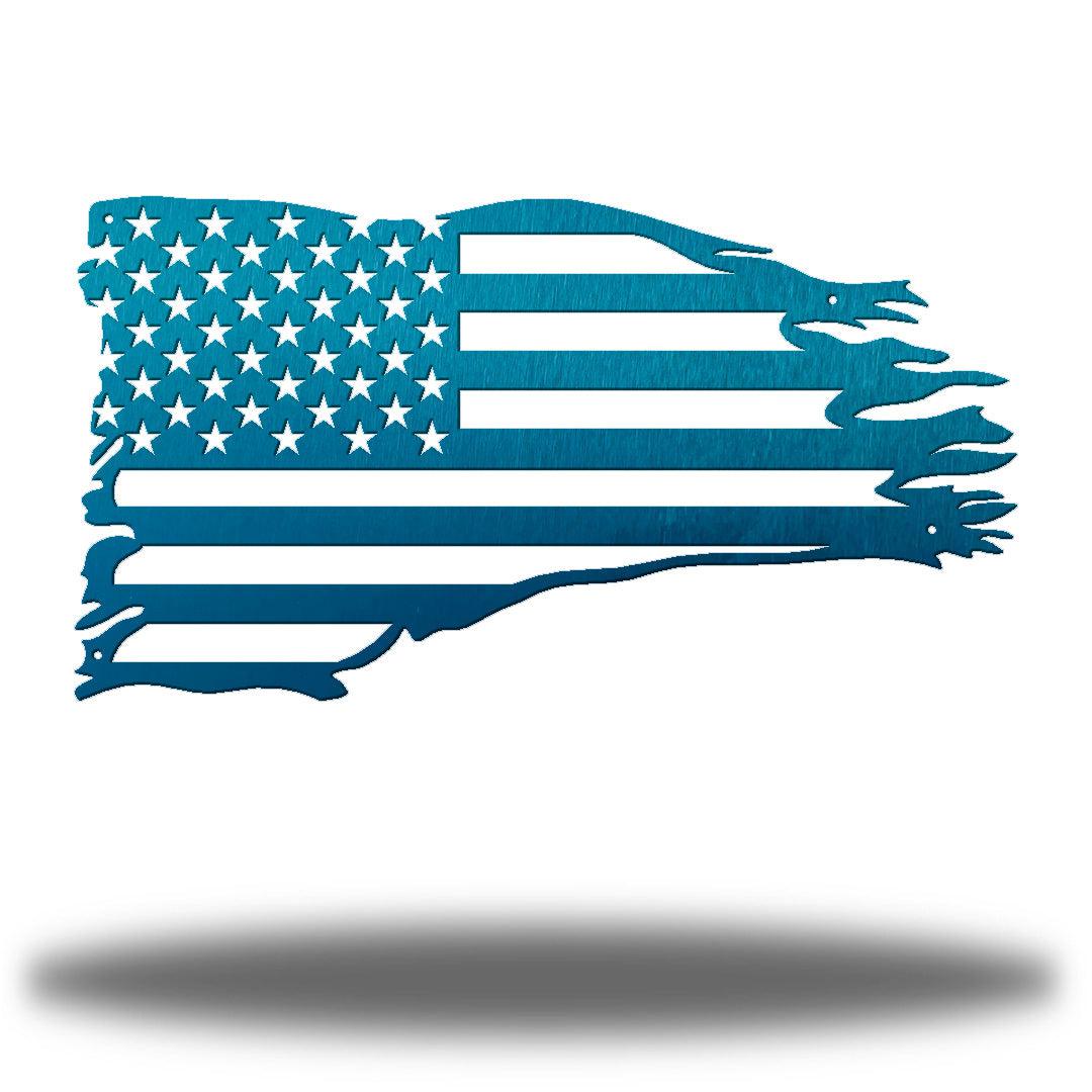 Riverside Designs-Distressed American Flag-Metal Wall Art Décor