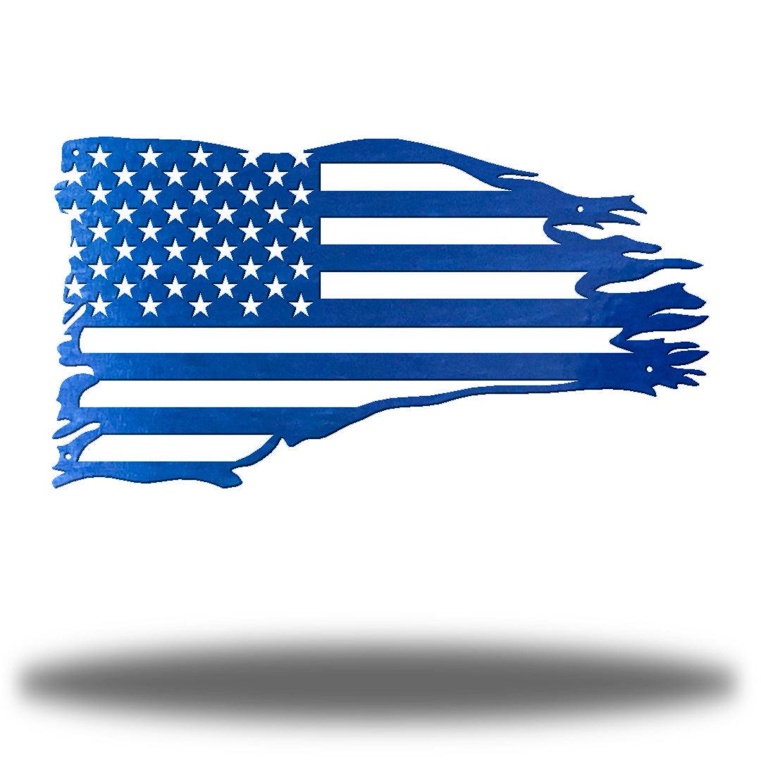 Riverside Designs-Distressed American Flag-Metal Wall Art Décor