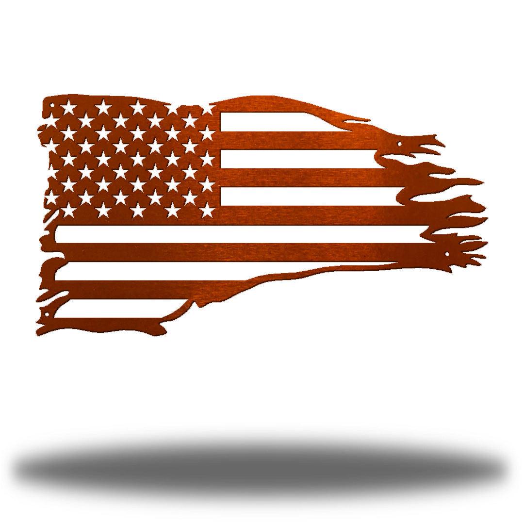 Riverside Designs-Distressed American Flag-Metal Wall Art Décor