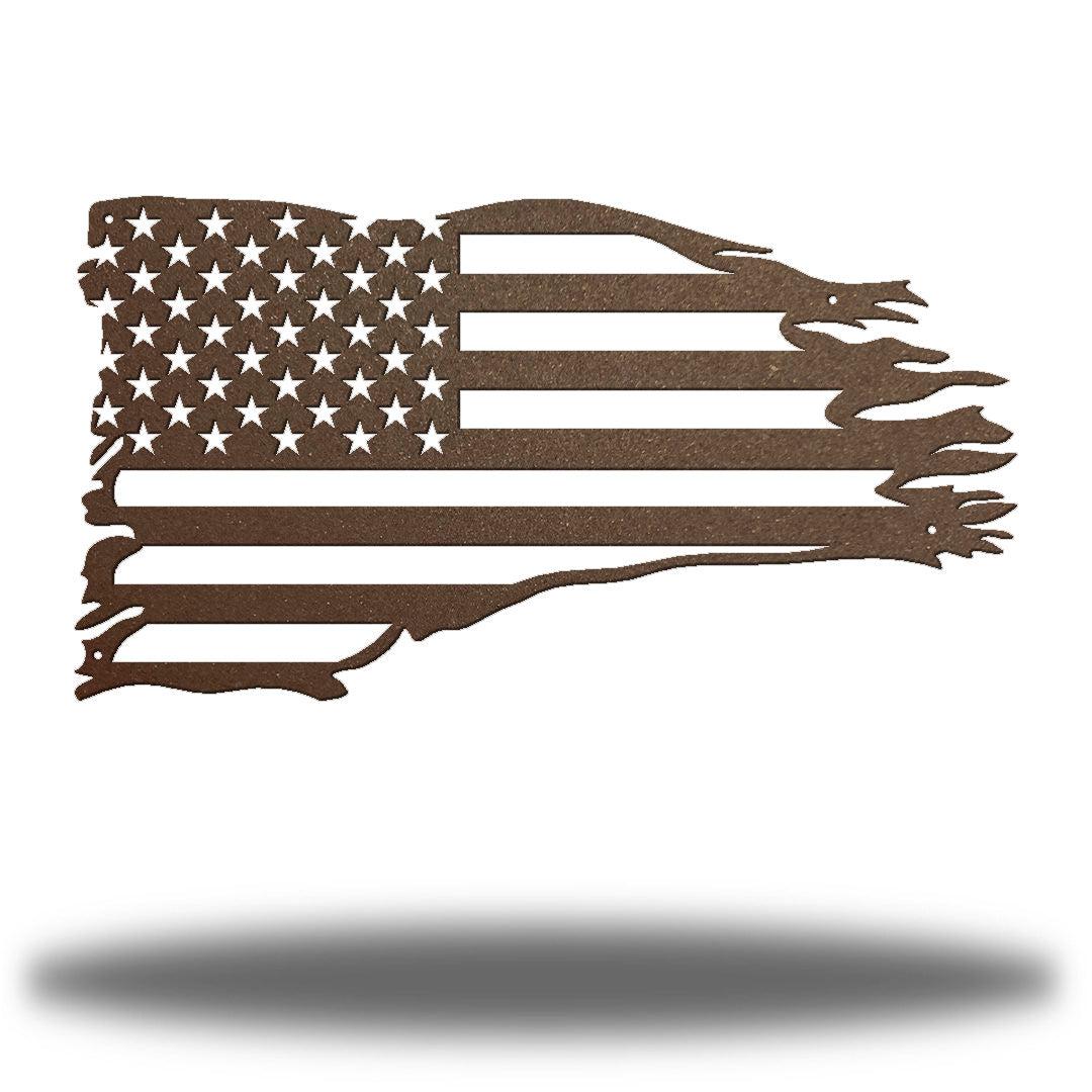 Riverside Designs-Distressed American Flag-Metal Wall Art Décor
