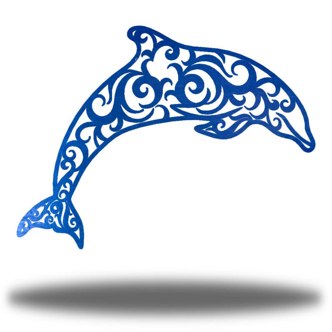 Riverside Designs-Dolphin Swirl-Metal Wall Art Décor