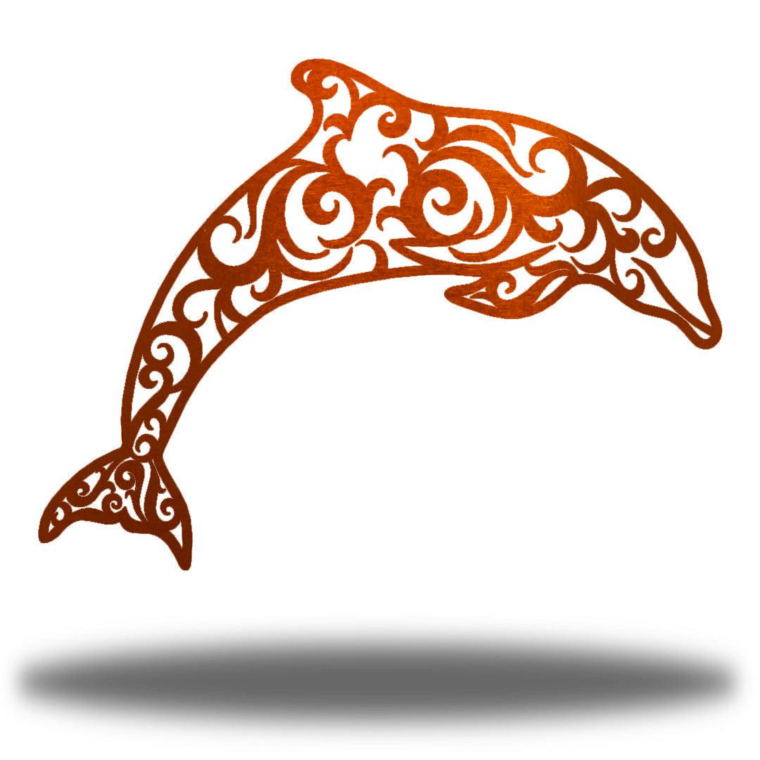 Riverside Designs-Dolphin Swirl-Metal Wall Art Décor