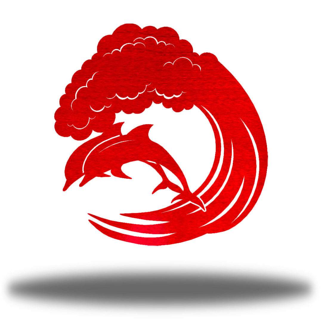 Riverside Designs-Dolphin Wave-Metal Wall Art Décor
