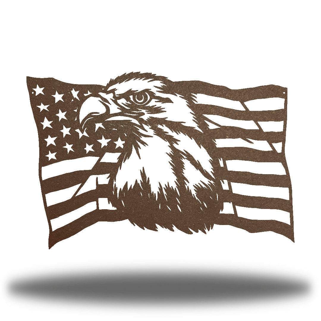 Riverside Designs-Eagle Flag-Metal Wall Art Décor