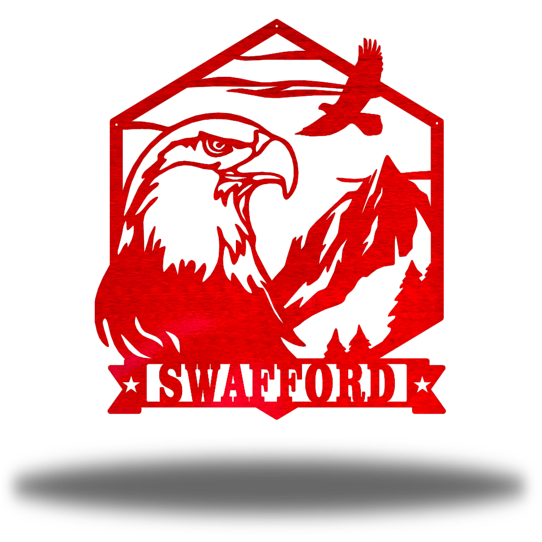 Riverside Designs-Eagle Monogram-Metal Wall Art Décor