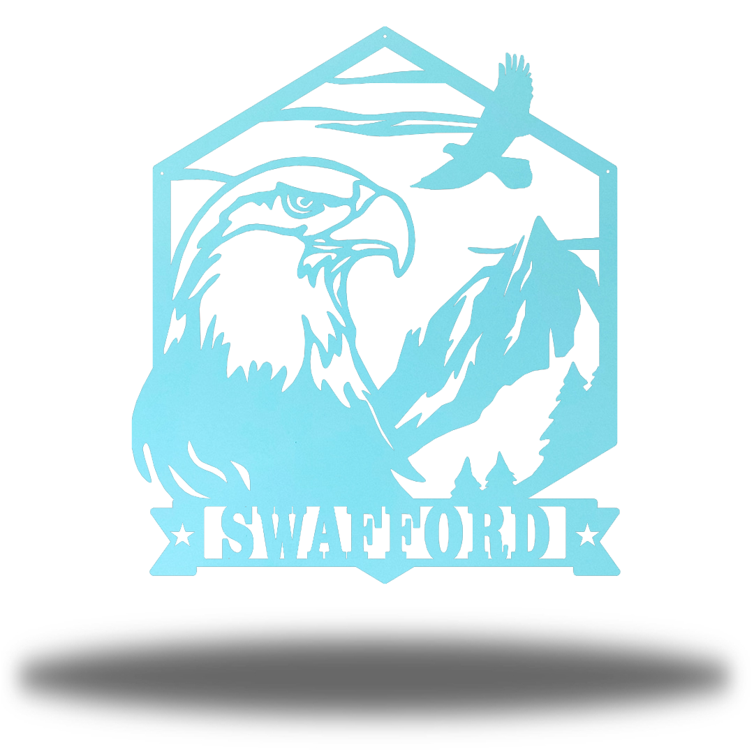 Riverside Designs-Eagle Monogram-Metal Wall Art Décor