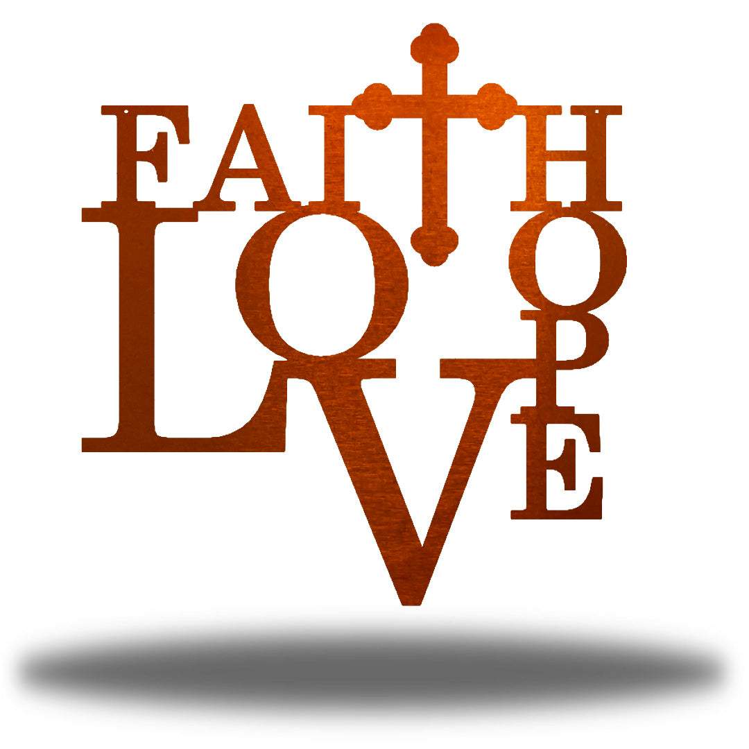 Riverside Designs-Faith Hope Love-Metal Wall Art Décor