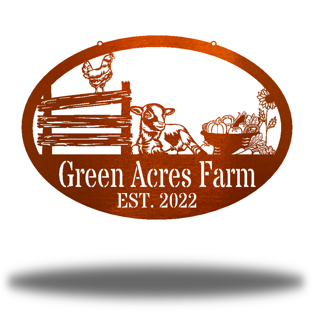 Riverside Designs-Farmstead Monogram-Metal Wall Art Décor