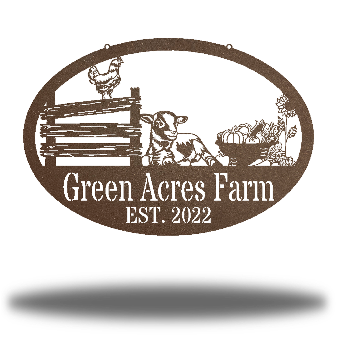 Riverside Designs-Farmstead Monogram-Metal Wall Art Décor