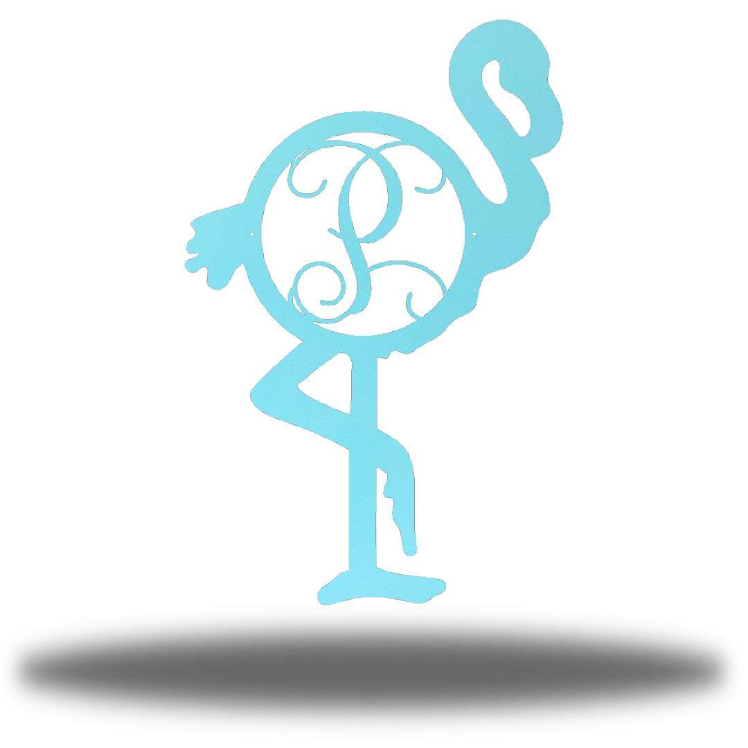 Riverside Designs-Flamingo Initial Monogram-Metal Wall Art Décor