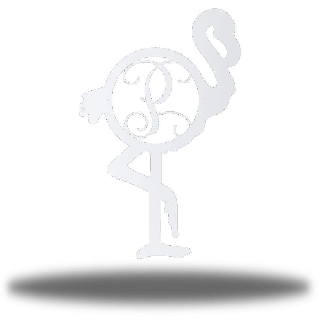 Riverside Designs-Flamingo Initial Monogram-Metal Wall Art Décor