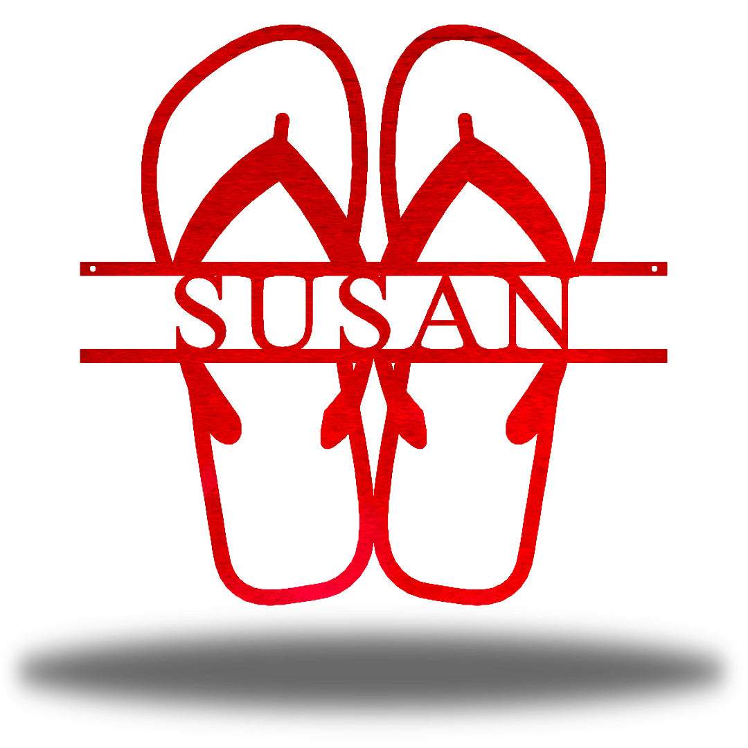 Riverside Designs-Flip Flop Monogram-Metal Wall Art Décor