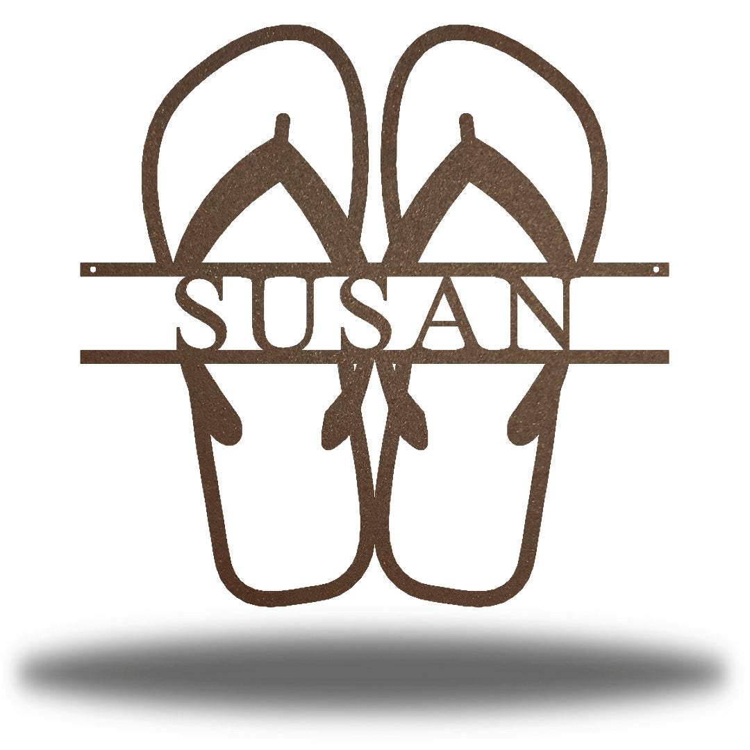 Riverside Designs-Flip Flop Monogram-Metal Wall Art Décor