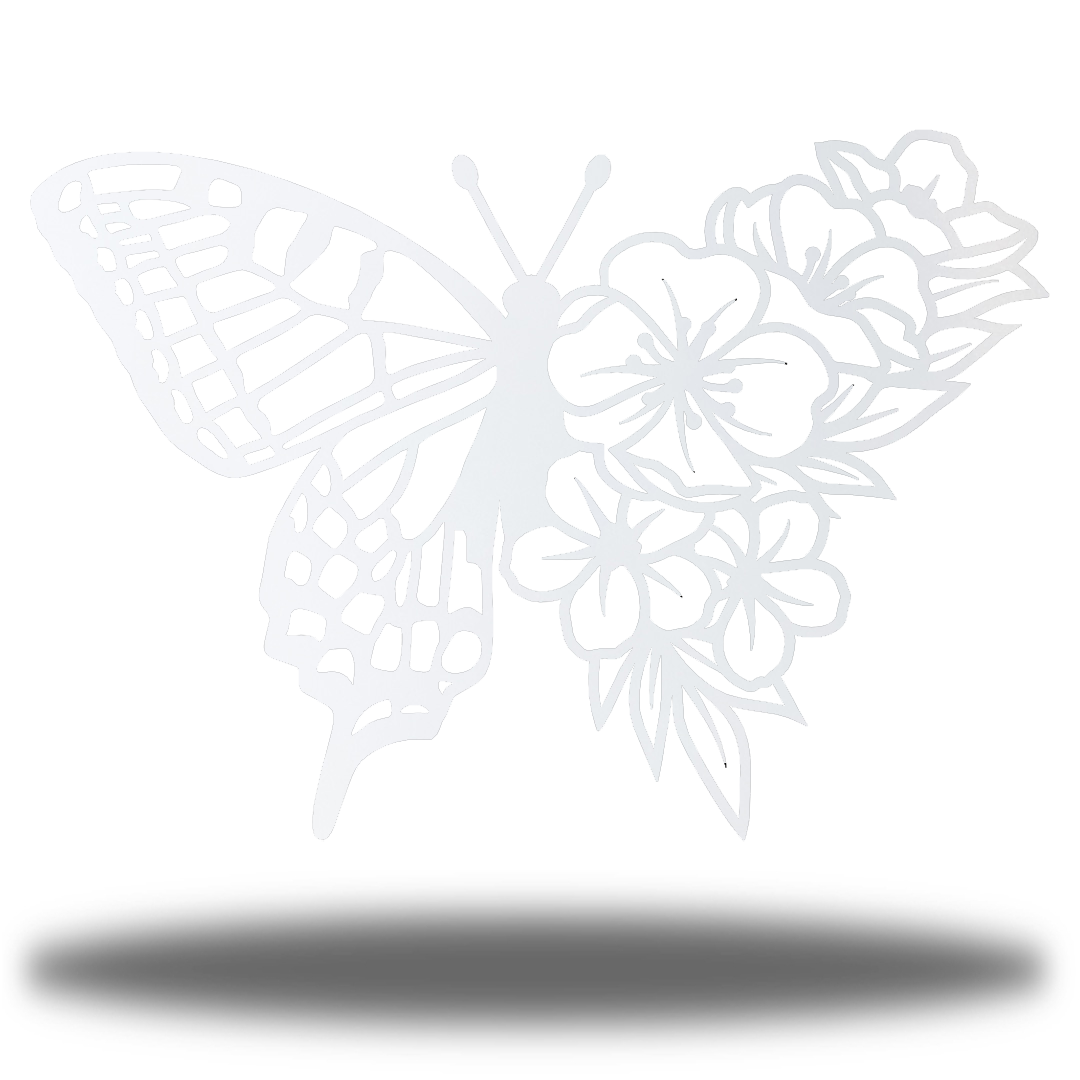 Riverside Designs-Floral Butterfly (CLEARANCE)-Metal Wall Art Décor