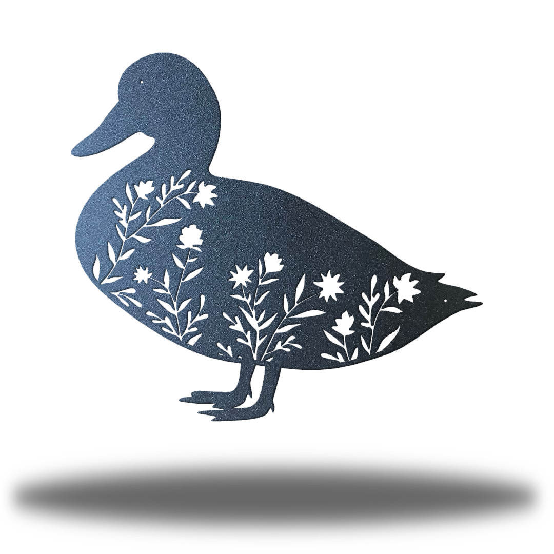 Riverside Designs-Floral Duck-Metal Wall Art Décor