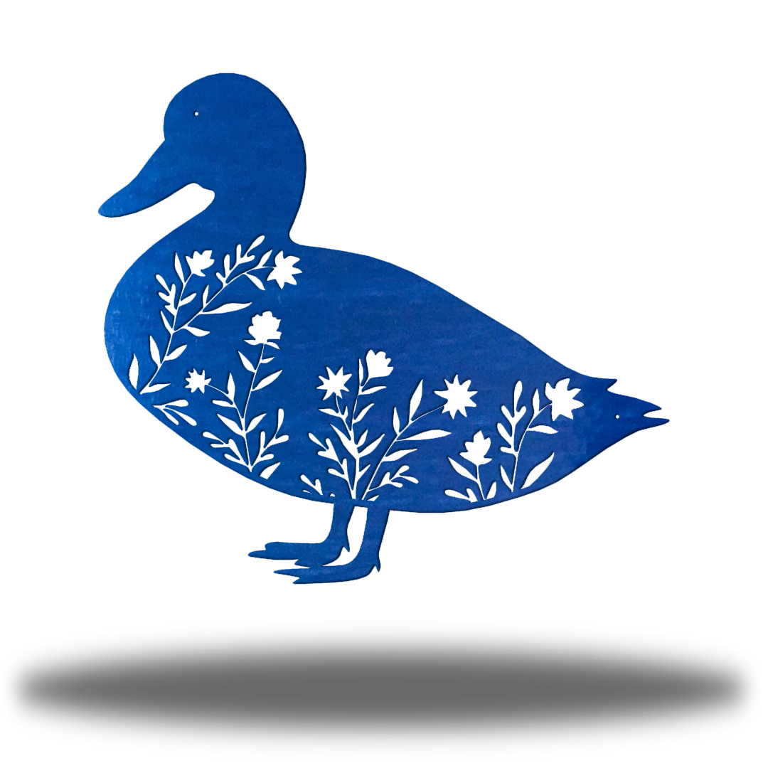 Riverside Designs-Floral Duck-Metal Wall Art Décor