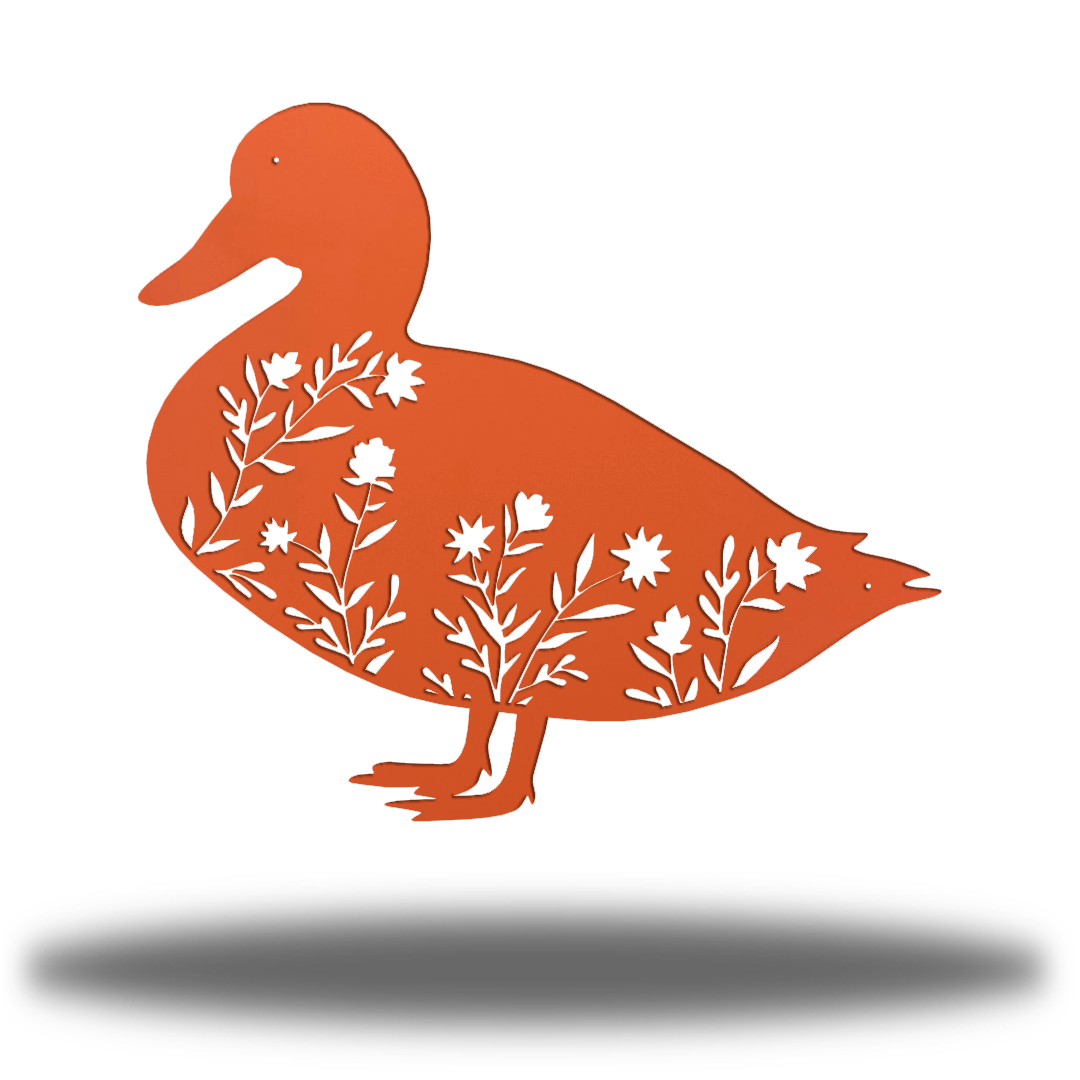 Riverside Designs-Floral Duck-Metal Wall Art Décor