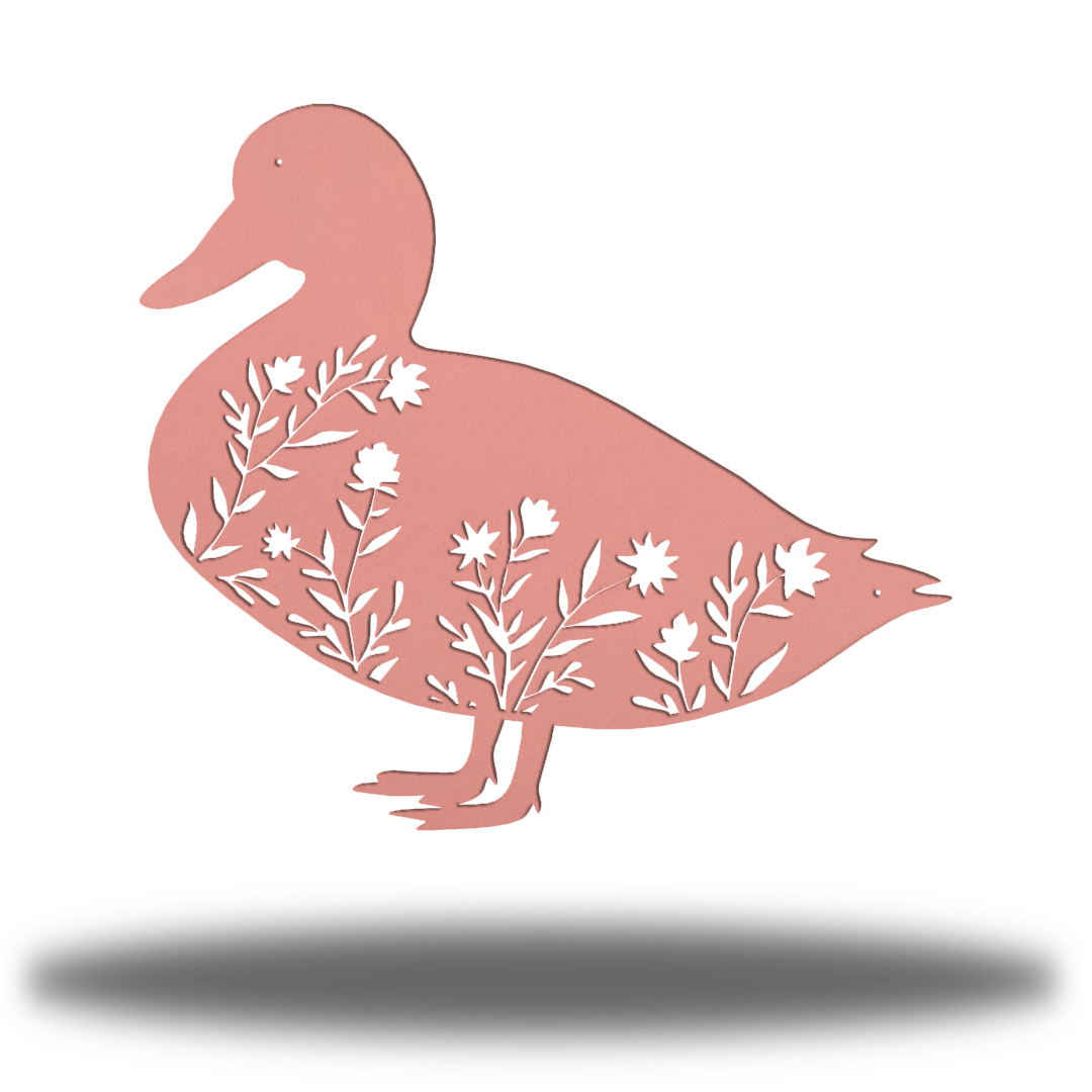 Riverside Designs-Floral Duck-Metal Wall Art Décor