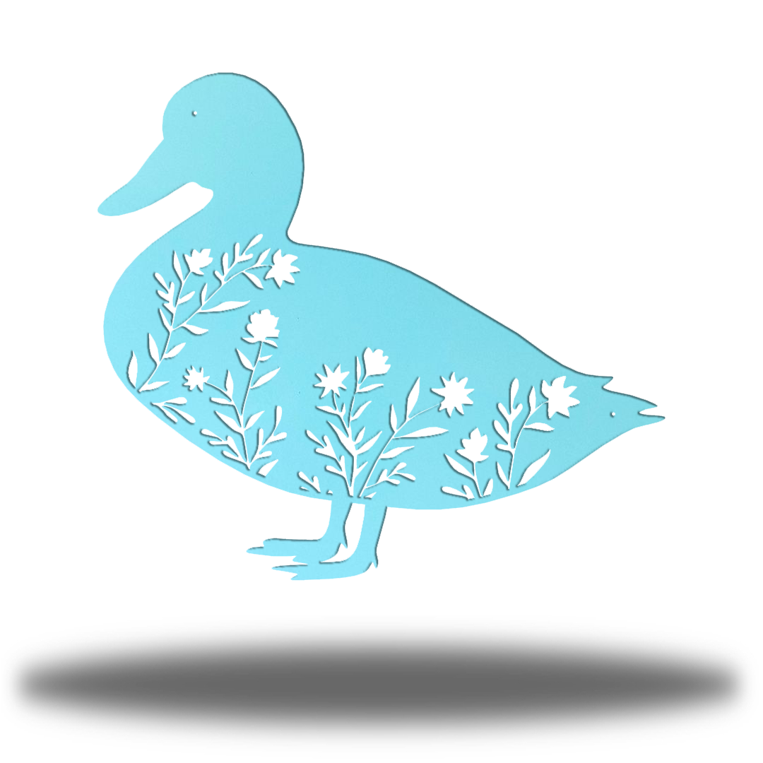 Riverside Designs-Floral Duck-Metal Wall Art Décor