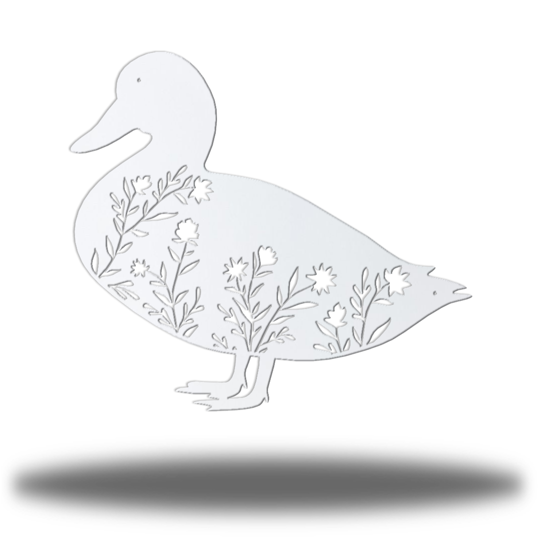 Riverside Designs-Floral Duck-Metal Wall Art Décor