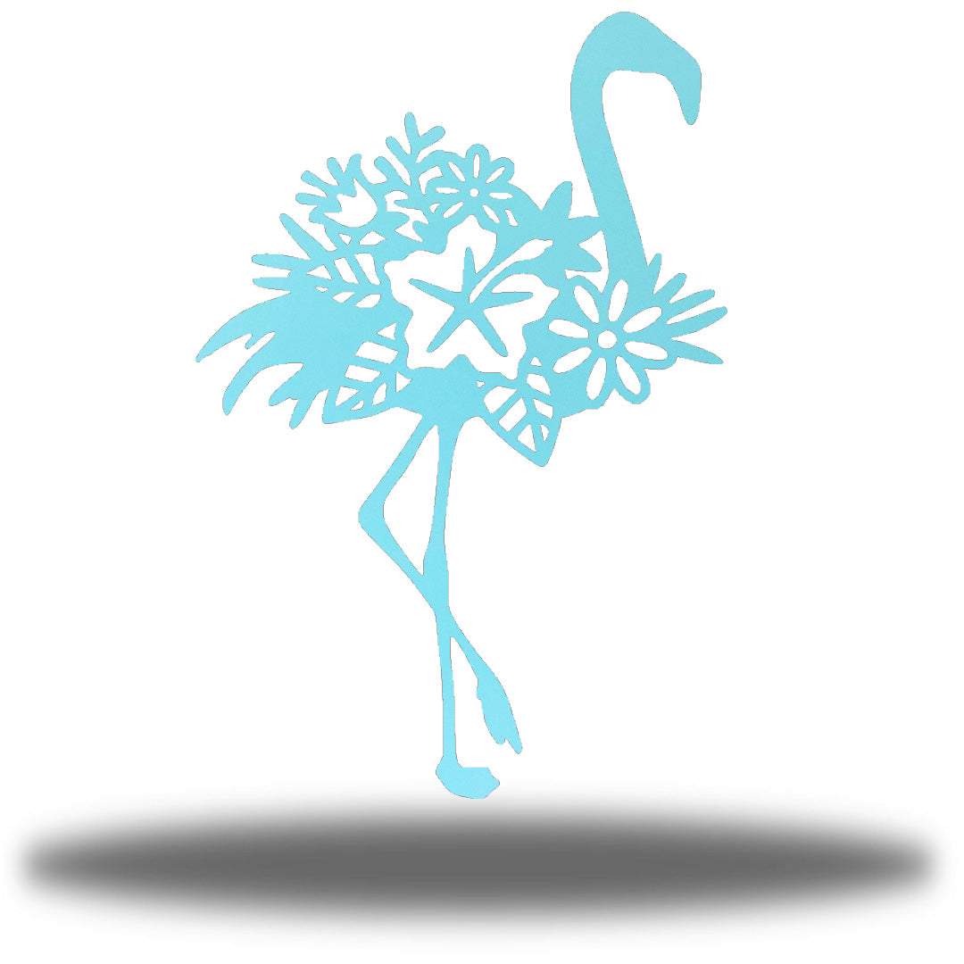 Riverside Designs-Floral Flamingo (CLEARANCE)-Metal Wall Art Décor