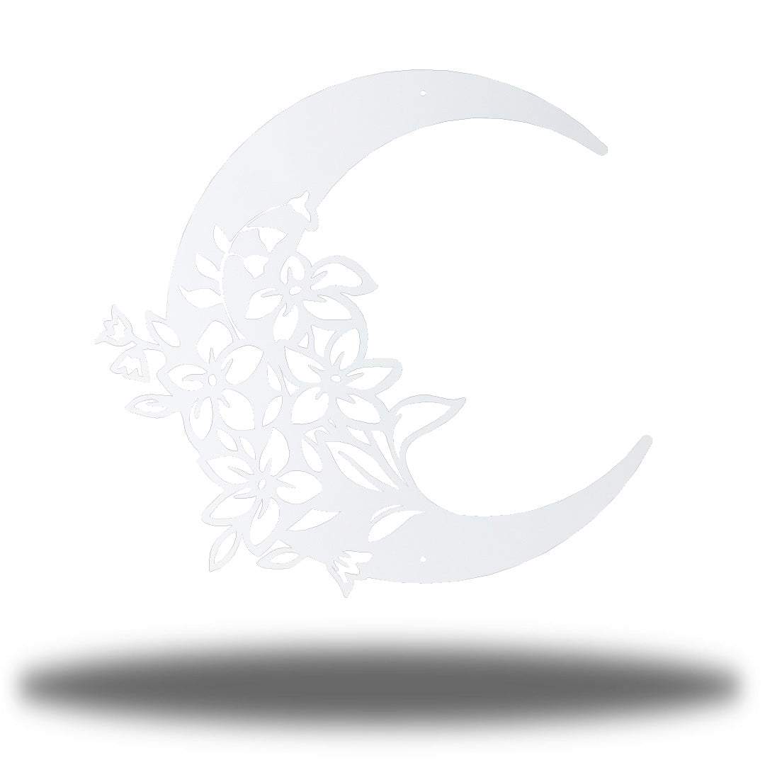 Riverside Designs-Floral Moon (CLEARANCE)-Metal Wall Art Décor