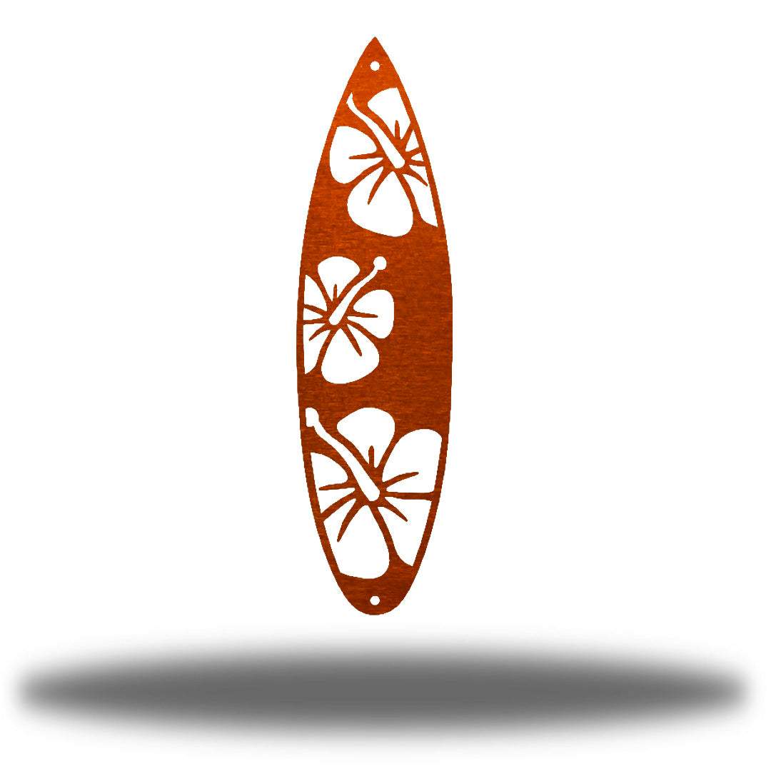 Riverside Designs-Flower Surfboard (CLEARANCE)-Metal Wall Art Décor