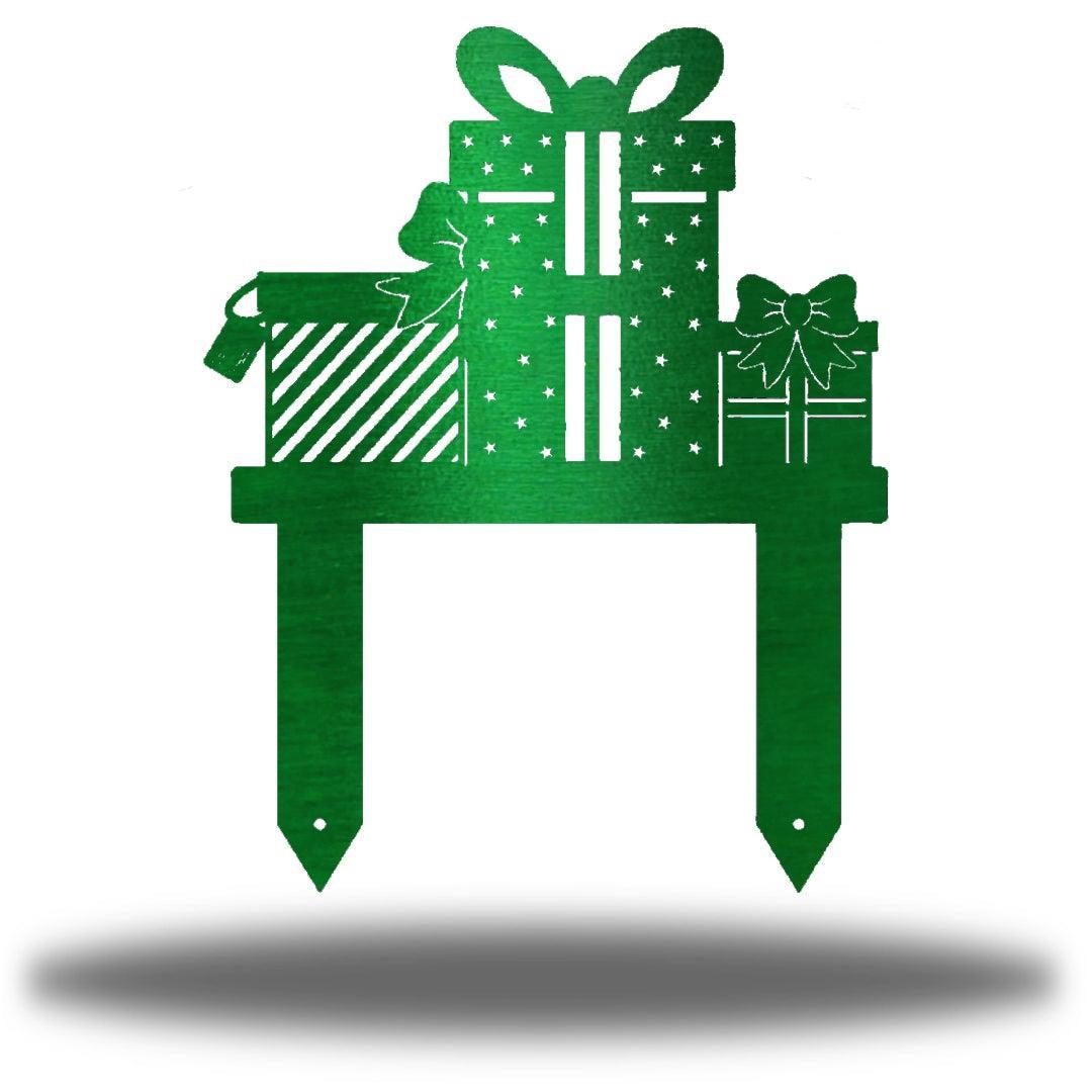 Riverside Designs-Christmas Present Stake-Metal Wall Art Décor