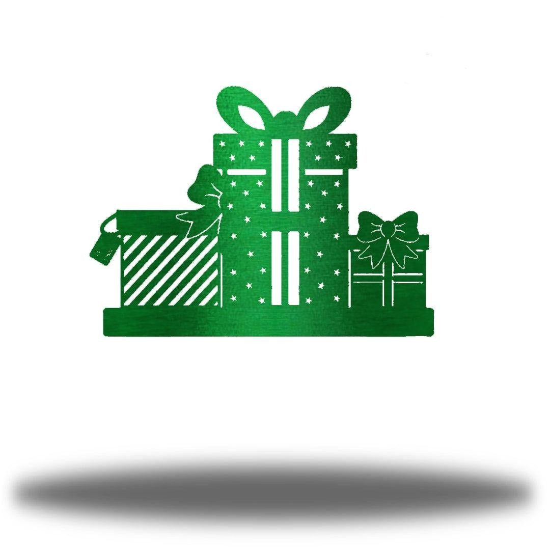 Riverside Designs-Christmas Present Stand-Metal Wall Art Décor