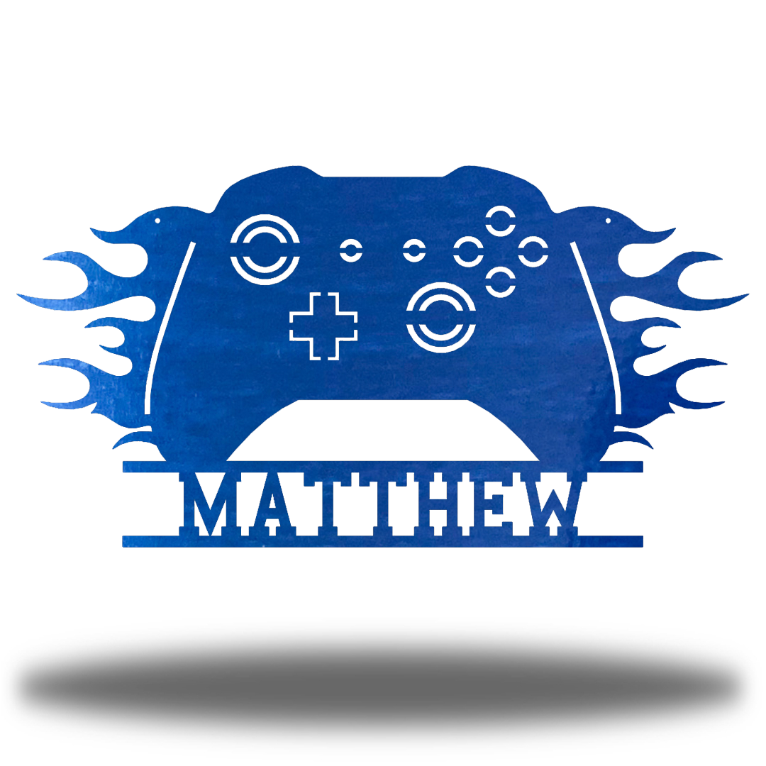 Riverside Designs-Game Controller Monogram-Metal Wall Art Décor