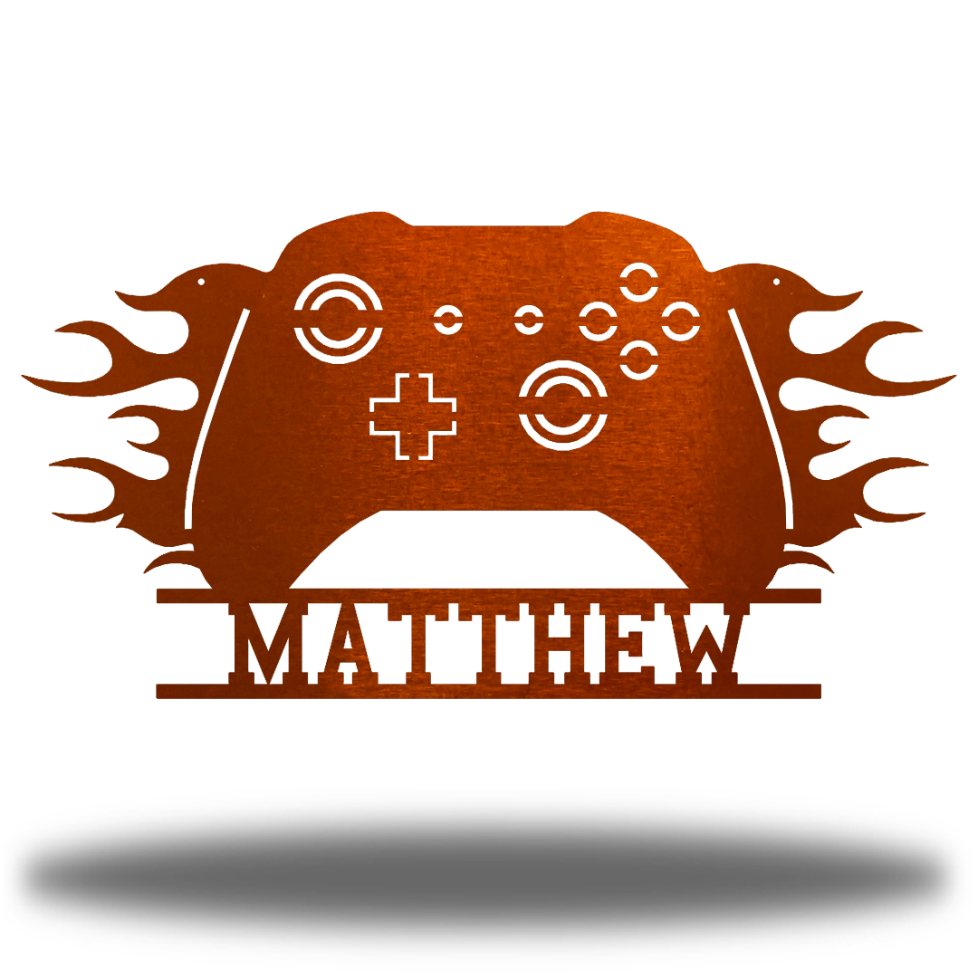 Riverside Designs-Game Controller Monogram-Metal Wall Art Décor