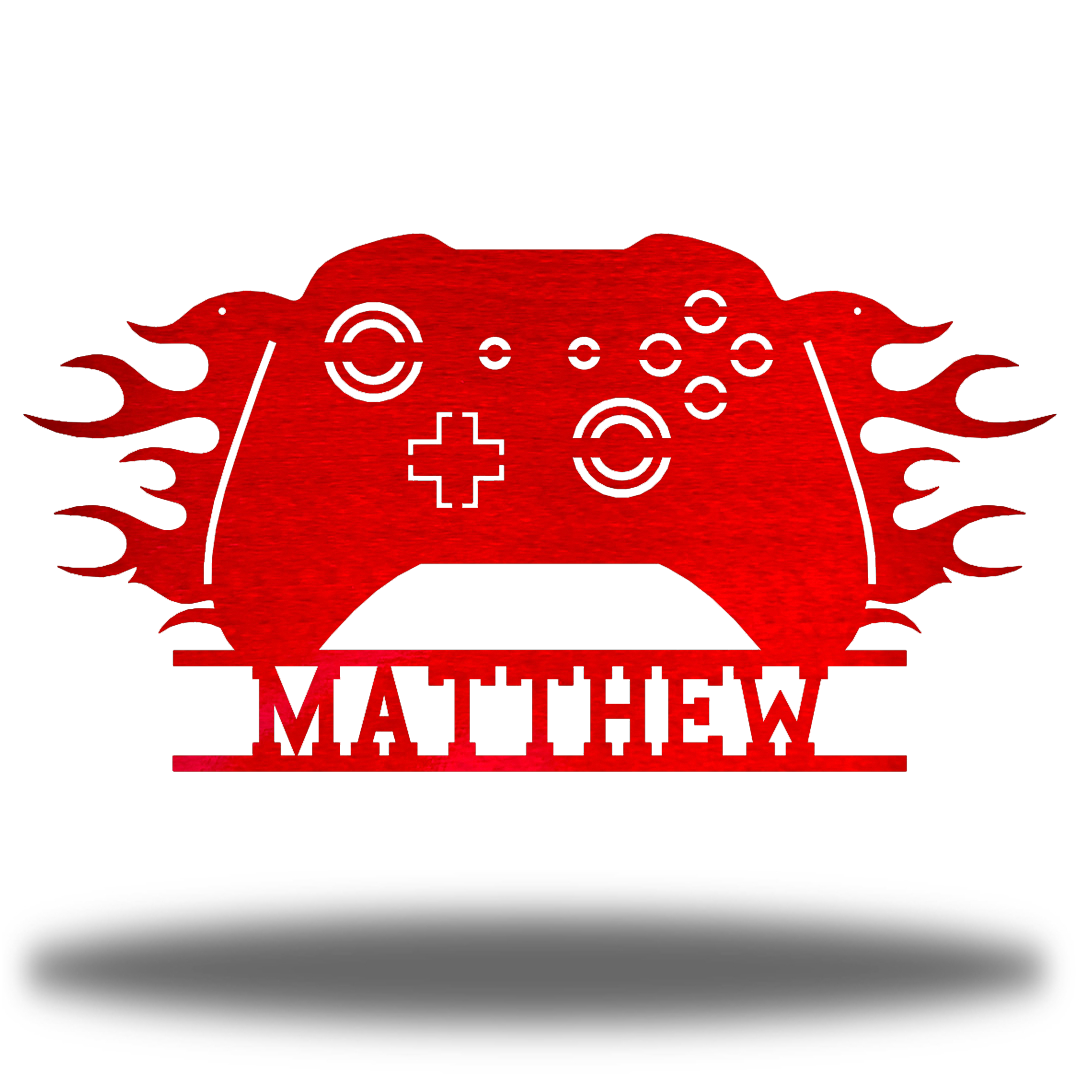 Riverside Designs-Game Controller Monogram-Metal Wall Art Décor