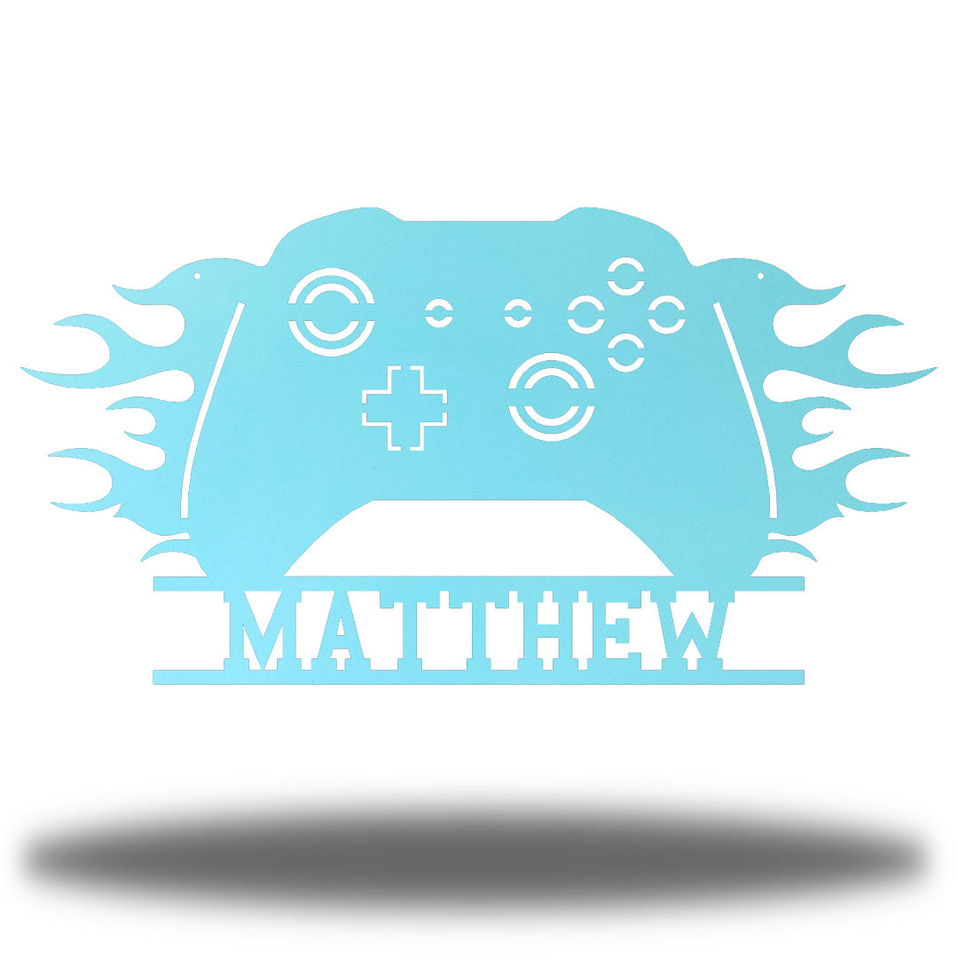 Riverside Designs-Game Controller Monogram-Metal Wall Art Décor