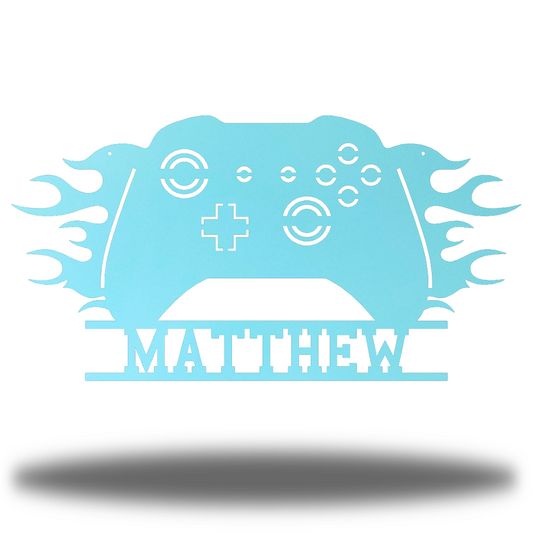 Riverside Designs-Game Controller Monogram-Metal Wall Art Décor