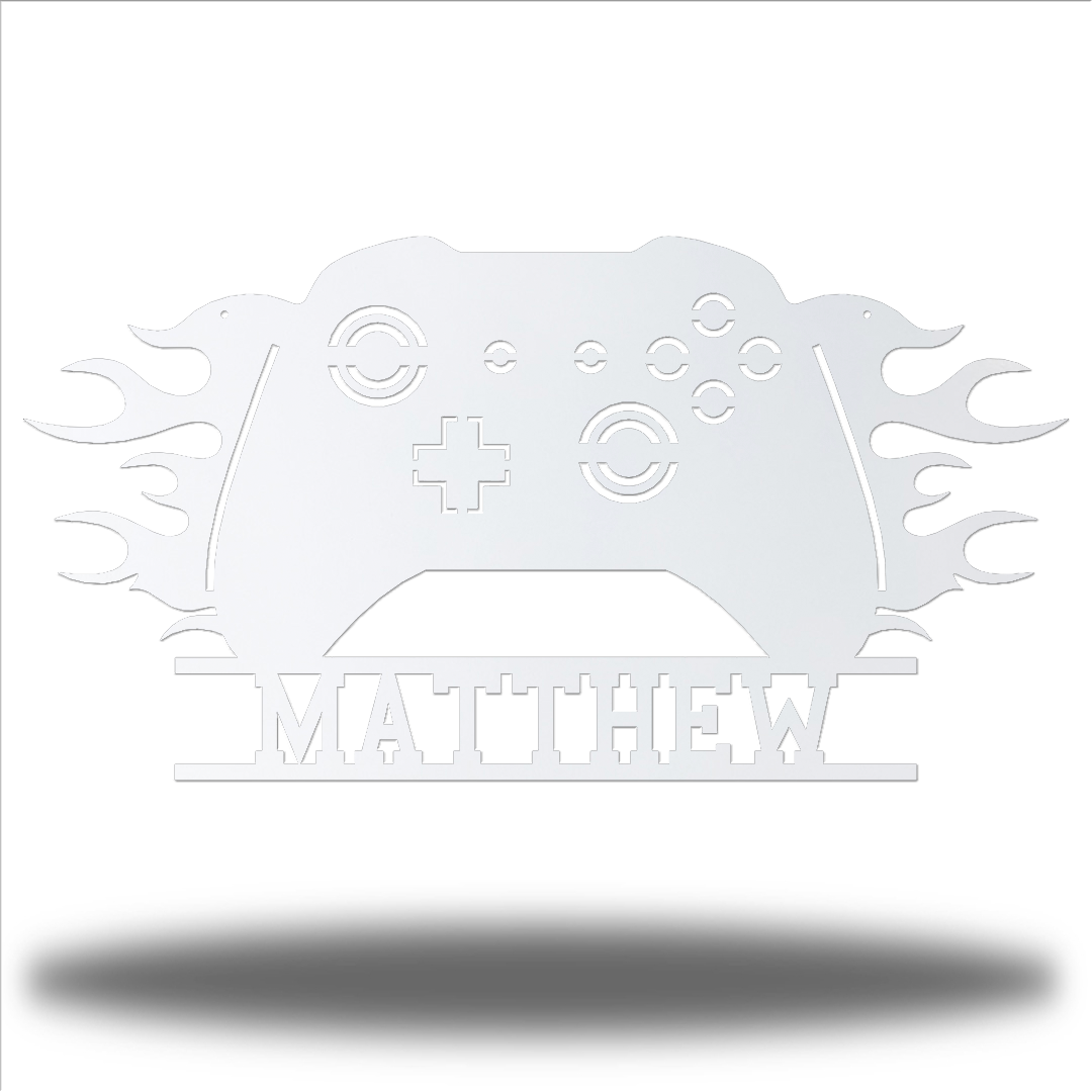 Riverside Designs-Game Controller Monogram-Metal Wall Art Décor