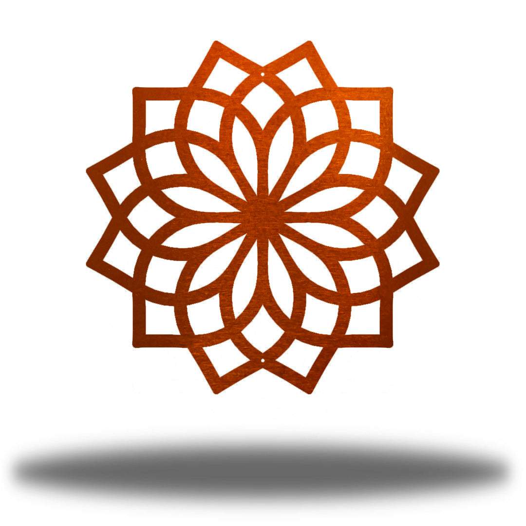 Riverside Designs-Geometric Lotus Flower (CLEARANCE)-Metal Wall Art Décor